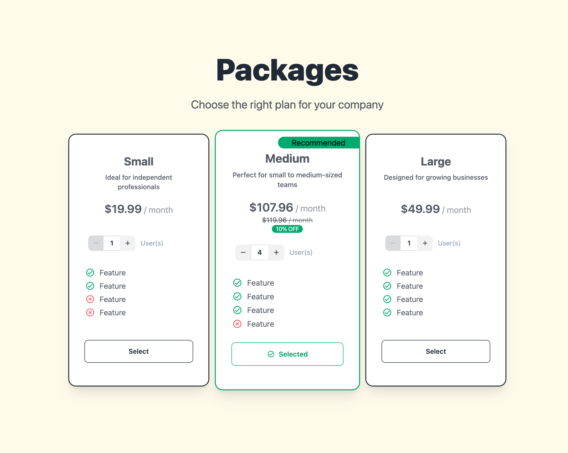 Interactive pricing